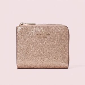 NWT Kate Spade Gold Glitter Mini Wallet